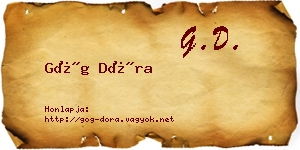 Góg Dóra névjegykártya